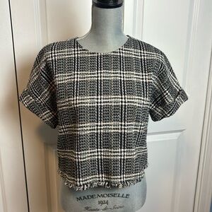Zara Trafaluc Collection Tweed Cropped Top